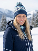 One available in One Size, Blue SKI CLUB Pom Pom Soft Wool Beanie T2309