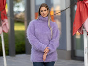 Purple 4-Strand Italian Kid Mohair Sweater T1256