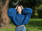 KNITTING PATTERN f - loose knit sweater easy to knit - soft mohair - digital download (PDF)