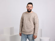 8-fädiger Pullover aus italienischer Alpaka- und Merinowolle – Handgestrickter Luxus-Jumper T1660