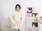 Einer in Größe 3 XL, 12-fädig aus Alpaka und Merinowolle Pullover T1673