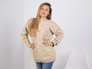 Ein Exemplar in Größe 5XL, Melange-Wollpullover mit Rundhalsausschnitt, Winterpullover T1746