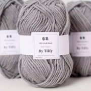 Soft Wool Super Chunky Yarn: Grey Bulky Wool, 100g