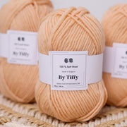 Soft Wool Yarn: Aran Worsted Weight, Butter Cup Color (100g)