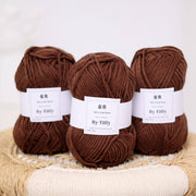 Super Bulky Brown Wool Yarn: Chunky Knitting, Felting, Weaving