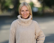 One available in size XL, English Rib Alpaca Sweater T1767R