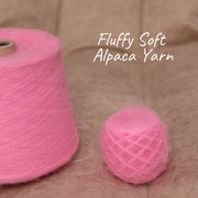 Flauschiges rosa Alpaka-Garn: Italienische Luxus-Lace-Qualität