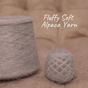 Hellgraues Alpaka-Garn: Italienisches gebürstetes, flauschiges Lace-Garn