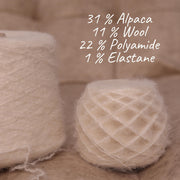 Fil en mélange d'alpaga blanc : Douce fibre italienne pour le tricot et le crochet