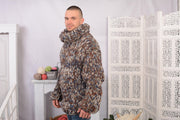 Pull en laine tricoté à la main, grosses mailles 7 fils – Mélange épais T724M