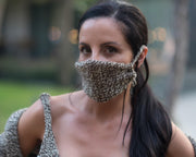 Melange Wollgesichtsmaske – Handgestrickt 100% Wolle Wiederverwendbar Wärmer T884