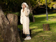 Cream 4-Strand Soft Wool Cable Long Cardigan T1288