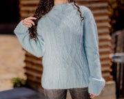 One available in size XL, Elegant Rabbit Angora Sweater T1434R