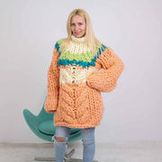 Un pull 100 % Laine Mérinos à Torsades T1889 disponible en taille 3XL
