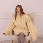 Un pull disponible en taille 4XL, Pull en grosse maille torsadée T2006