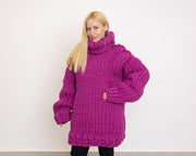 5 kg klobiger Wollpullover – riesiger handgestrickter Oversize Pullover T1523