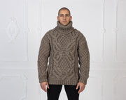5-fädig juckender Wollpullover – handgestrickter Rohwoll-Zopfstrickpullover T970