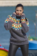 Pull en laine Lopi – Tricoté main en pure laine vierge d'Islande T551