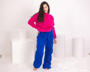 Dicke Mohair-Strickhose, handgestrickte, flauschige, warme Mohair-Hose T1552