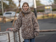 Pull en laine de yack, mérinos et alpaga, tricoté main en fibres naturelles T1281