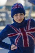 Eine verfügbare britische Flagge Mohair-Mütze, Winter-Beanie T562