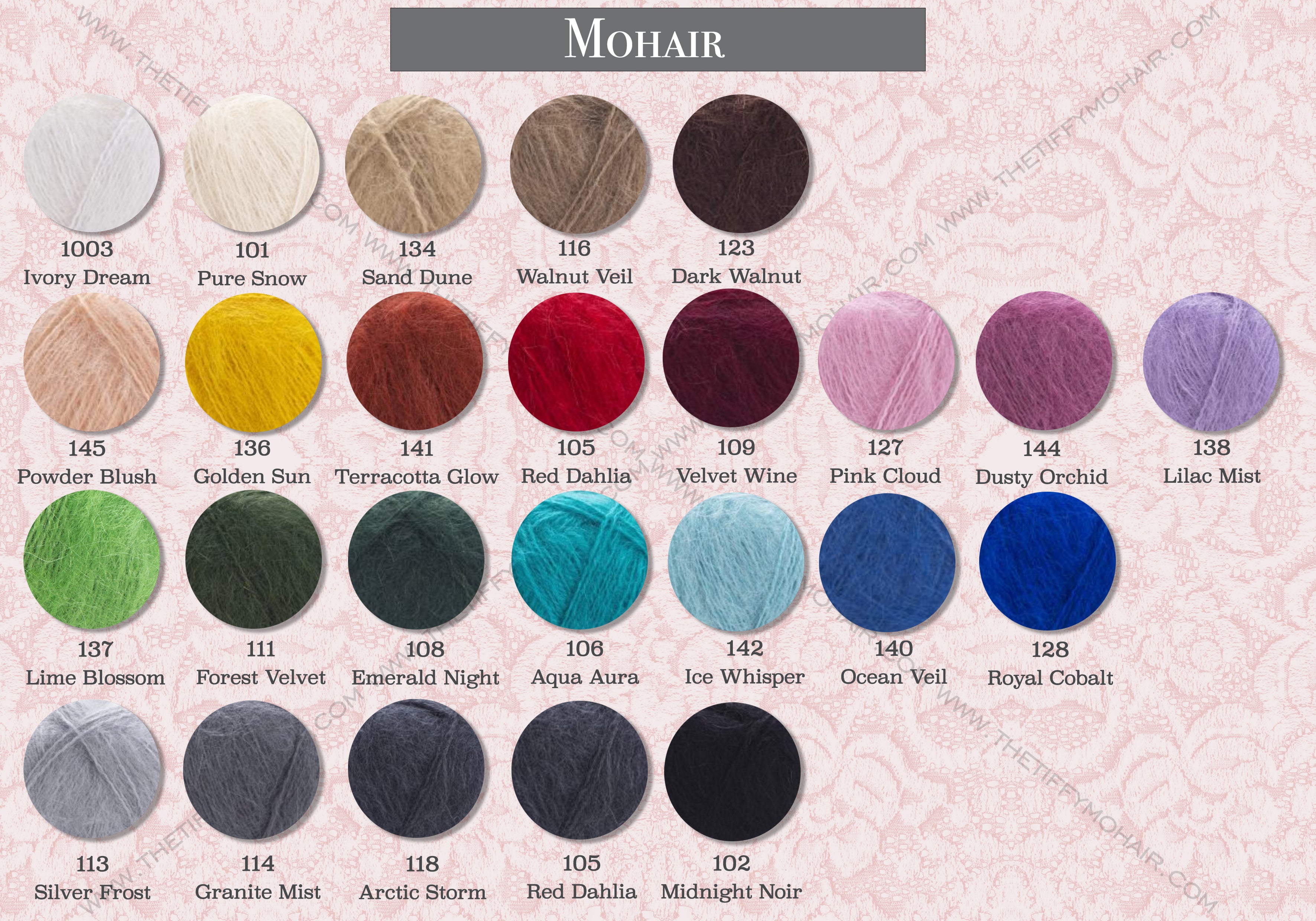 Tiffy Mohair Blue 25-Strand Cable Sweater T699W