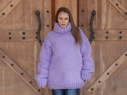 Erhältlich in Größe 6XL, Suri Alpaka Pullover, Zopfstrick, handgestrickter Rundhalsausschnitt T2219