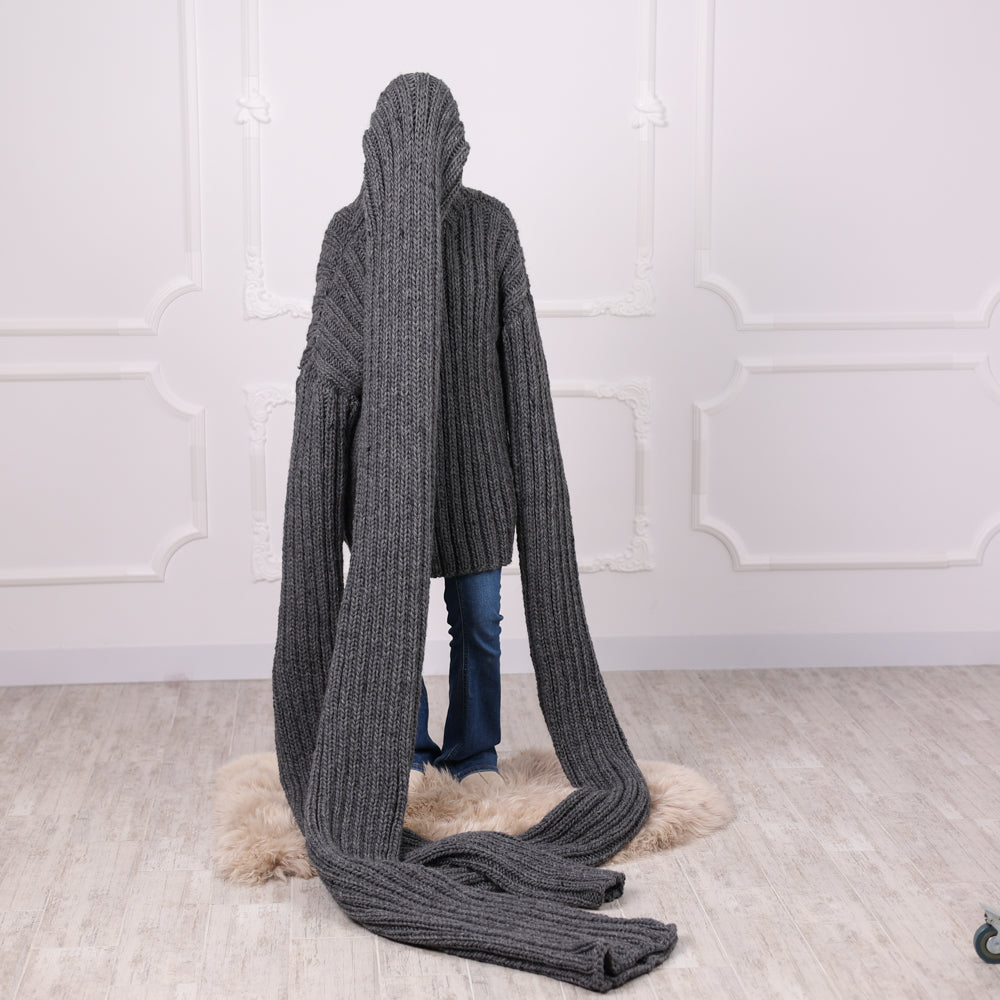 30-Strand Chunky Wool Sweater – Hand-Knitted Oversized Pullover in 100% Soft Wool T1304 (Copy)