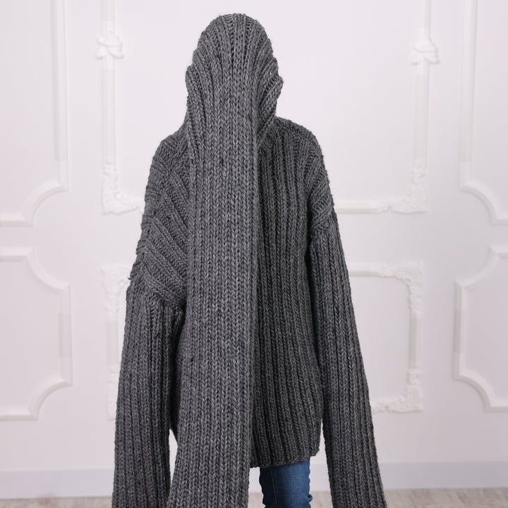 30-Strand Chunky Wool Sweater – Hand-Knitted Oversized Pullover in 100% Soft Wool T1304 (Copy)