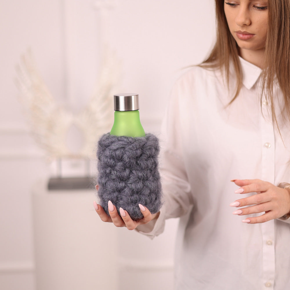 Chunky Knitted Multi-Use Warmer, Extra Thick Wrist or Bottle Sleeve T2096