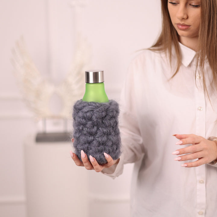 Chunky Knitted Multi-Use Warmer, Extra Thick Wrist or Bottle Sleeve T2096