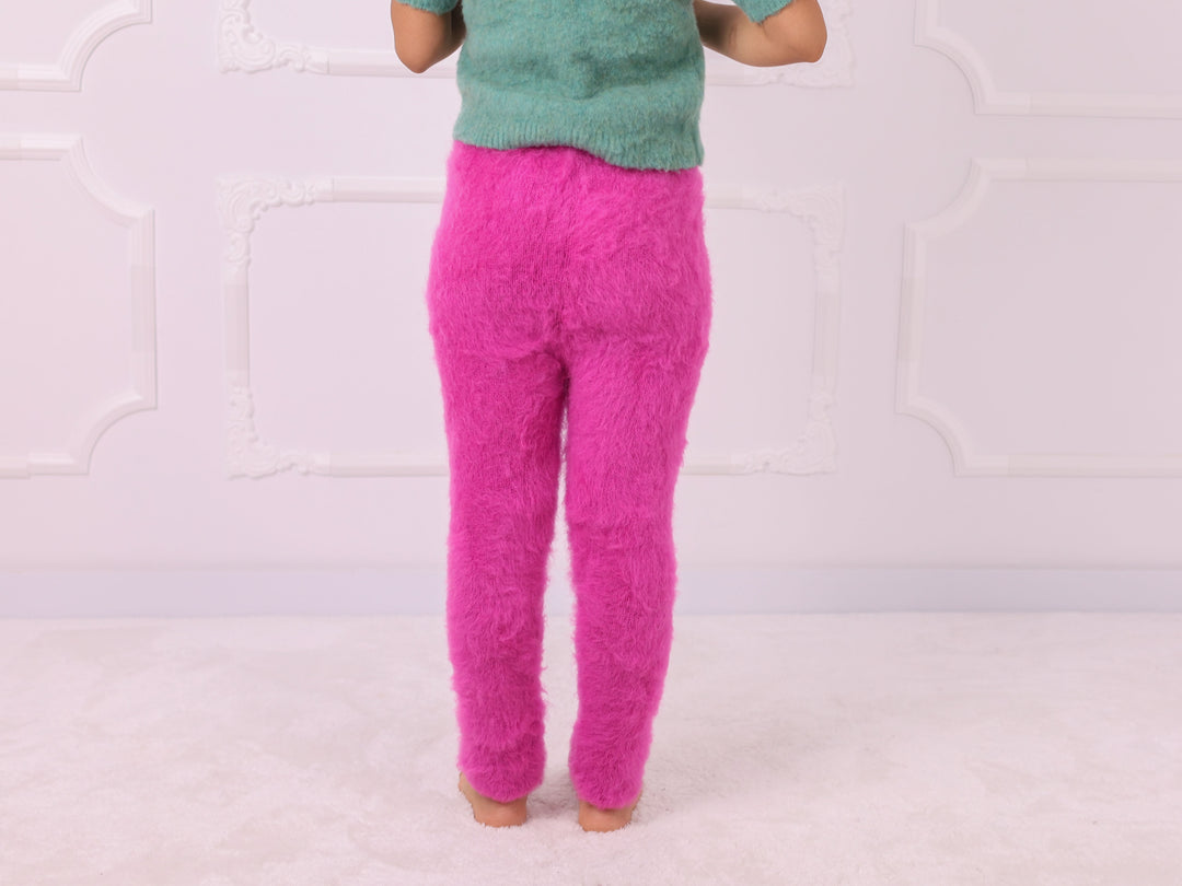 Pink Kid Mohair Knit Pants T2321