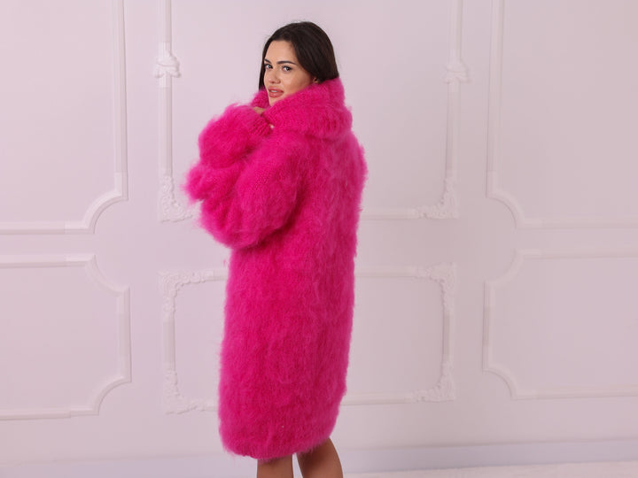 Pink French Kid Mohair Sweater Dress T2322