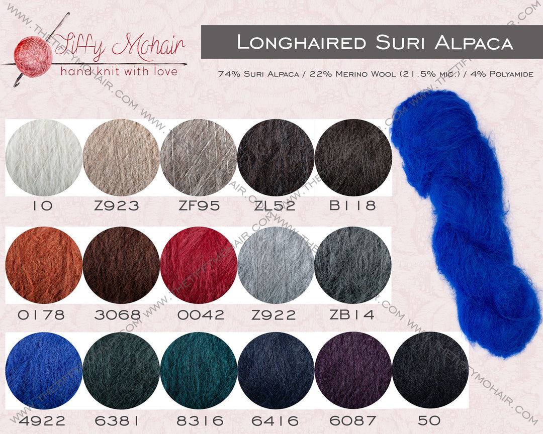 One available in size M, Super Fluffy Suri Alpaca Sweater with flowers T1117