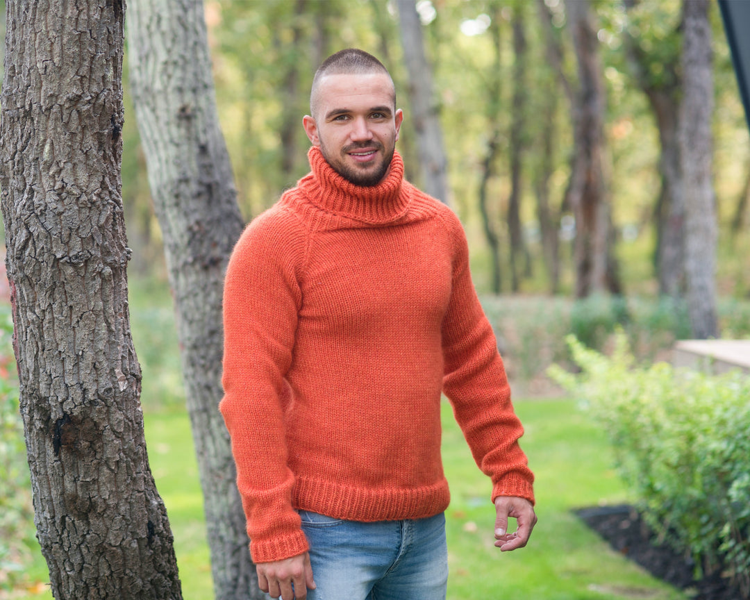 Extremely Soft Italian Merino Wool Sweater – Extra Fine Turtleneck Scandinavian Minimalist Knitwear T853