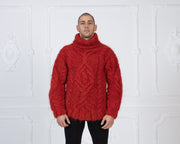 Superweicher Suri Alpaka Pullover – 6-fädig, grob gestrickter Pullover T991M