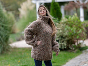 Melange 18-Strand Baby Alpaca Mohair Merino Turtleneck Sweater T1134