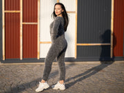 Mohair Catsuit – Handgestrickter flauschiger Ganzkörperanzug aus dehnbarer italienischer Wolle – T1180