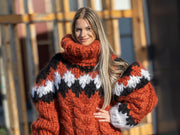 Multicolor 15-Strand Mohair Nordic Sweater T1263