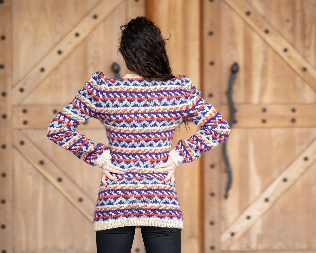 One available Lopi Wool Sweater, Icelandic Hand KNitted Sweater  in size S T431