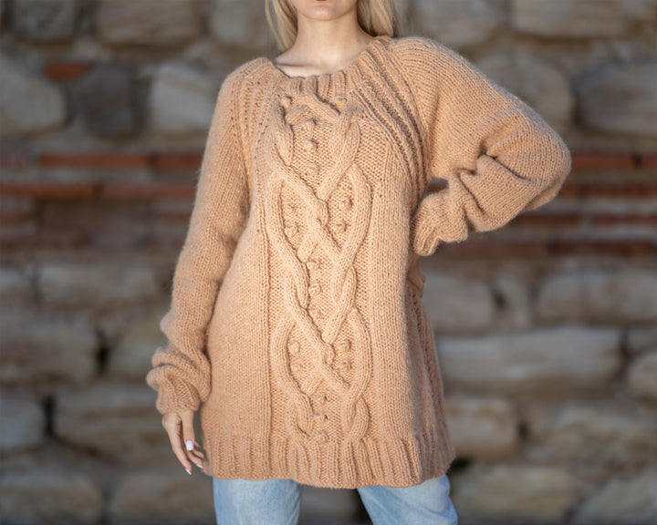 One available in size 6XL, 12 strands Baby Alpaca and Merino Yarn Sweater T1412