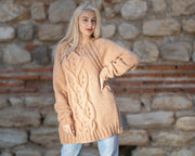 Einer erhältlich in Größe 6XL, 12-fädiger Pullover aus Baby-Alpaka- und Merinowolle T1412