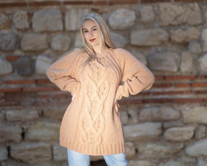 One available in size 6XL, 12 strands Baby Alpaca and Merino Yarn Sweater T1412