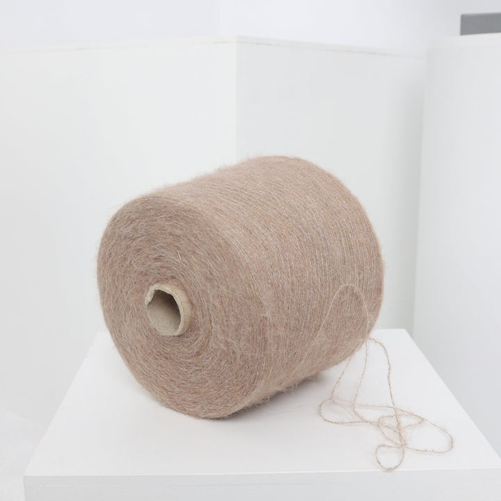 Beige Alpaca Wool Yarn Cone: Knitting, Crochet, Weaving (100g/3.52oz)