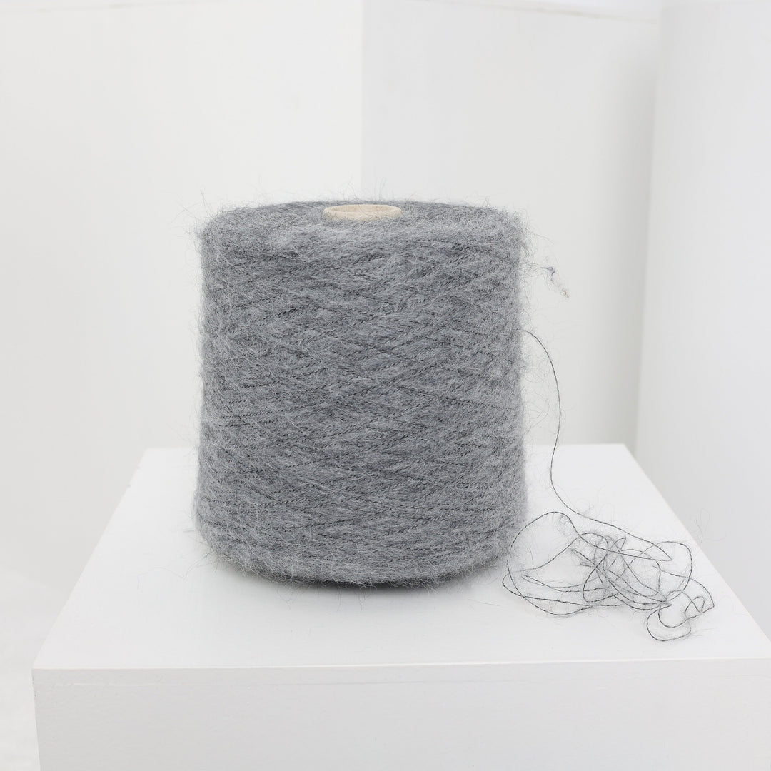 Gray Alpaca Blend Yarn: Knitting, Weaving, Crochet (100g/3.52oz)