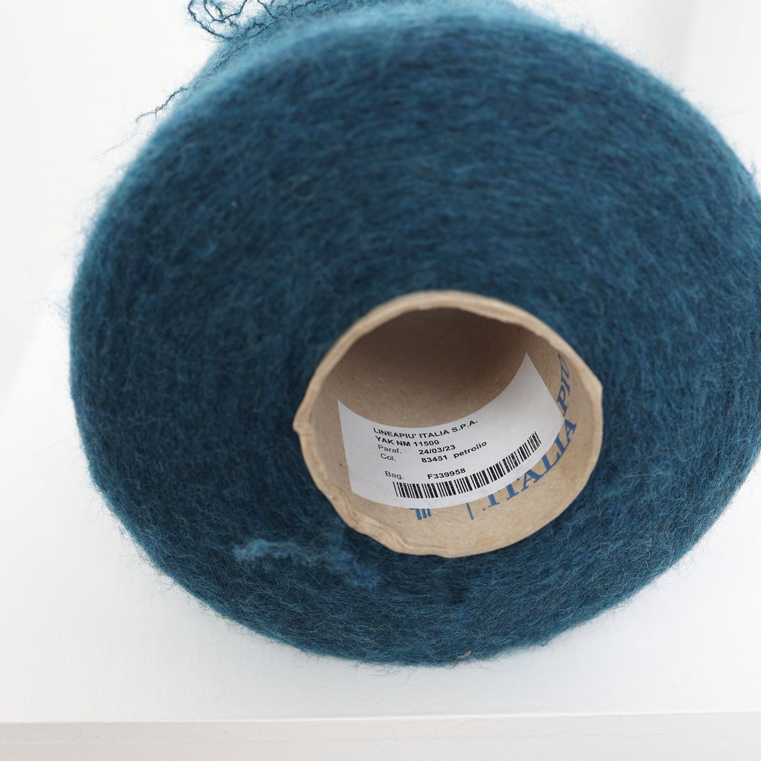 Petrol Yak Merino Yarn Blend: Knitting, Weaving, Crochet (100g / 3.52oz)