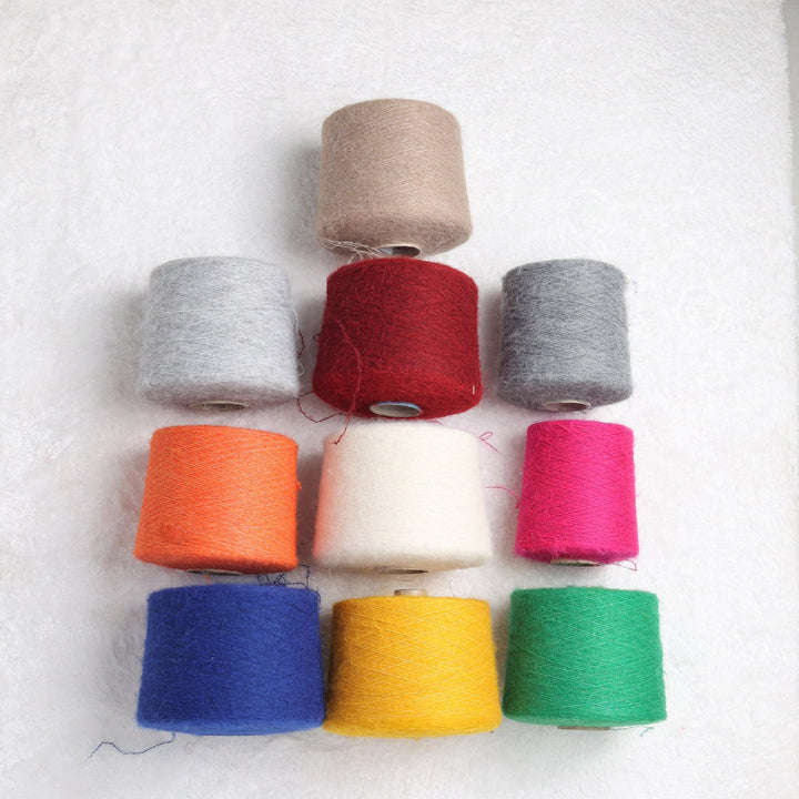 Orange Alpaca Wool Yarn Cone: Knitting, Crochet, Weaving (100g/3.52oz)