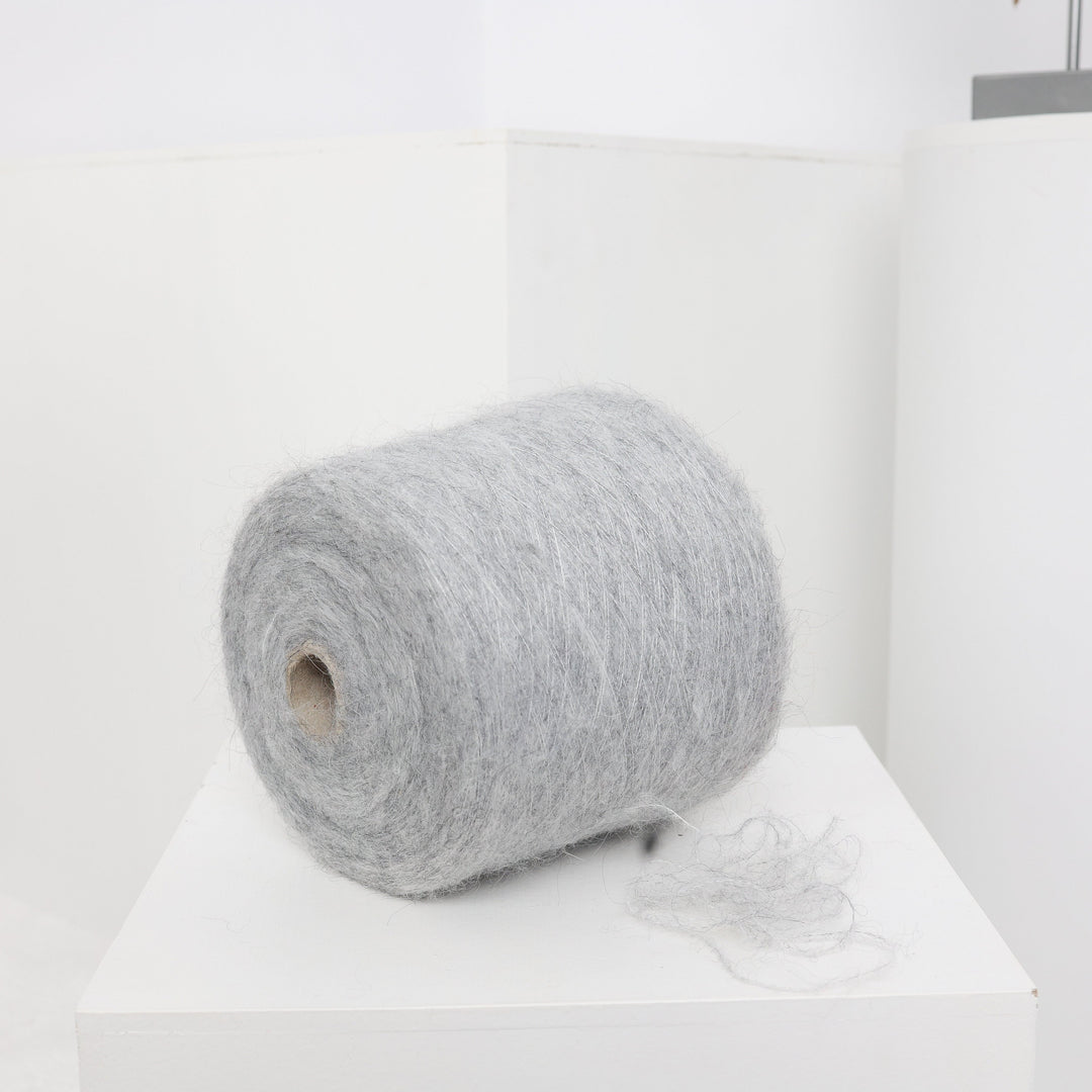 Gray Alpaca Wool Yarn Blend: Knitting, Weaving, Crochet (100g/3.52oz)