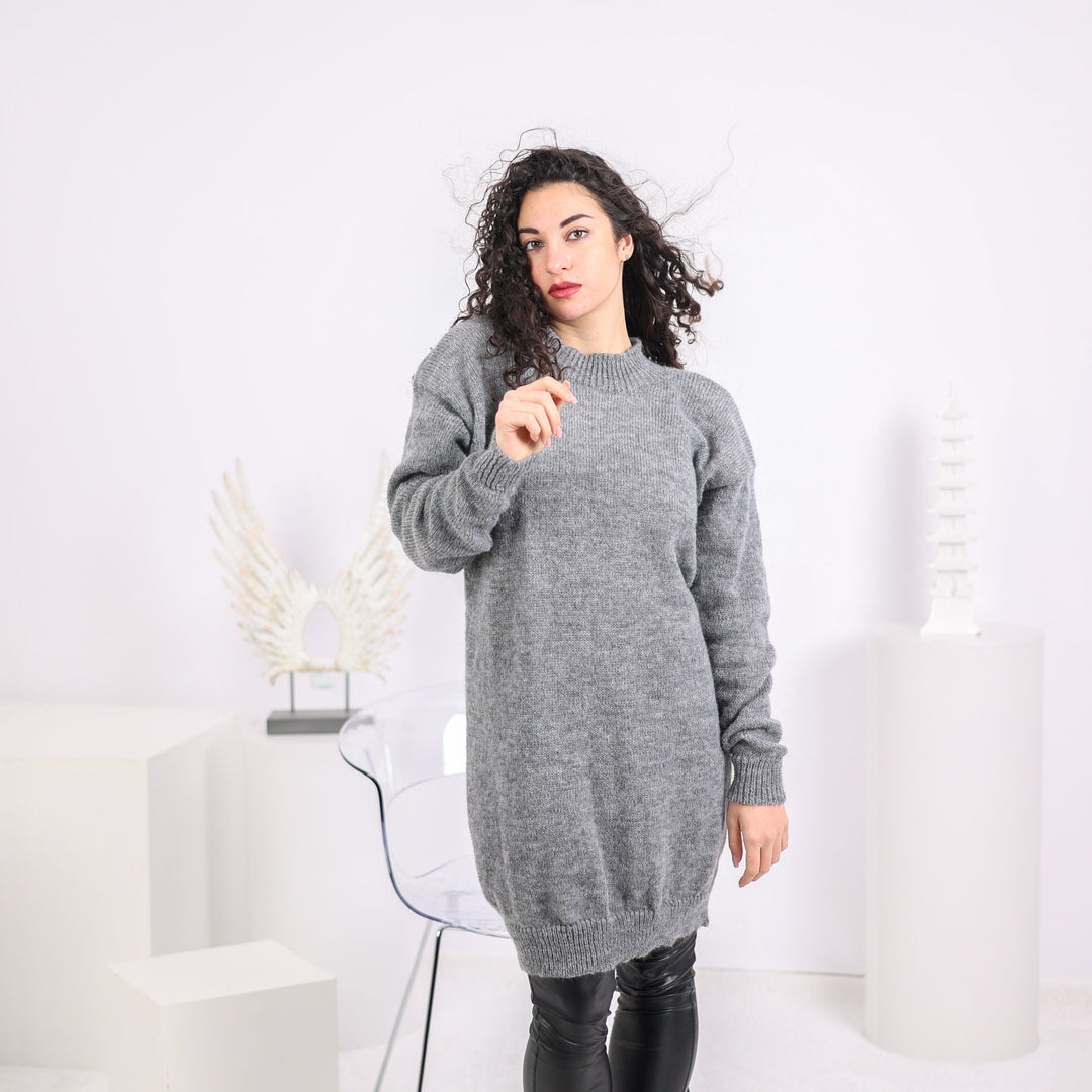 One available in size 4XL, Light and Soft Alpaca Sweater Dress  T1637
