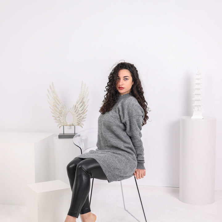 One available in size 4XL, Light and Soft Alpaca Sweater Dress  T1637